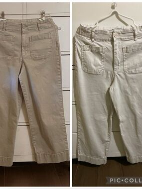 Bagatelle Wide-Leg Chinos (white&green)